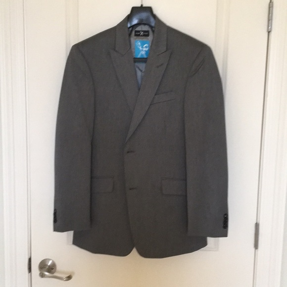 Marc Ecko 2 button Slim Fit Solid Gray Suit. - Picture 3 of 5
